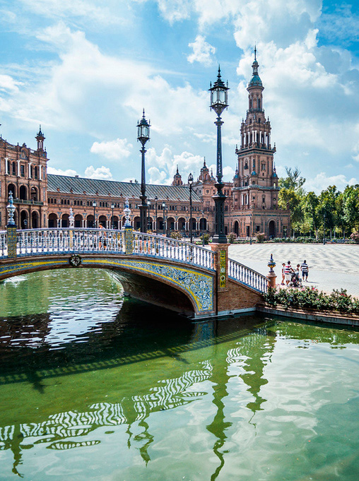 Photos Espagne, pont et eau de la place de l'espagne