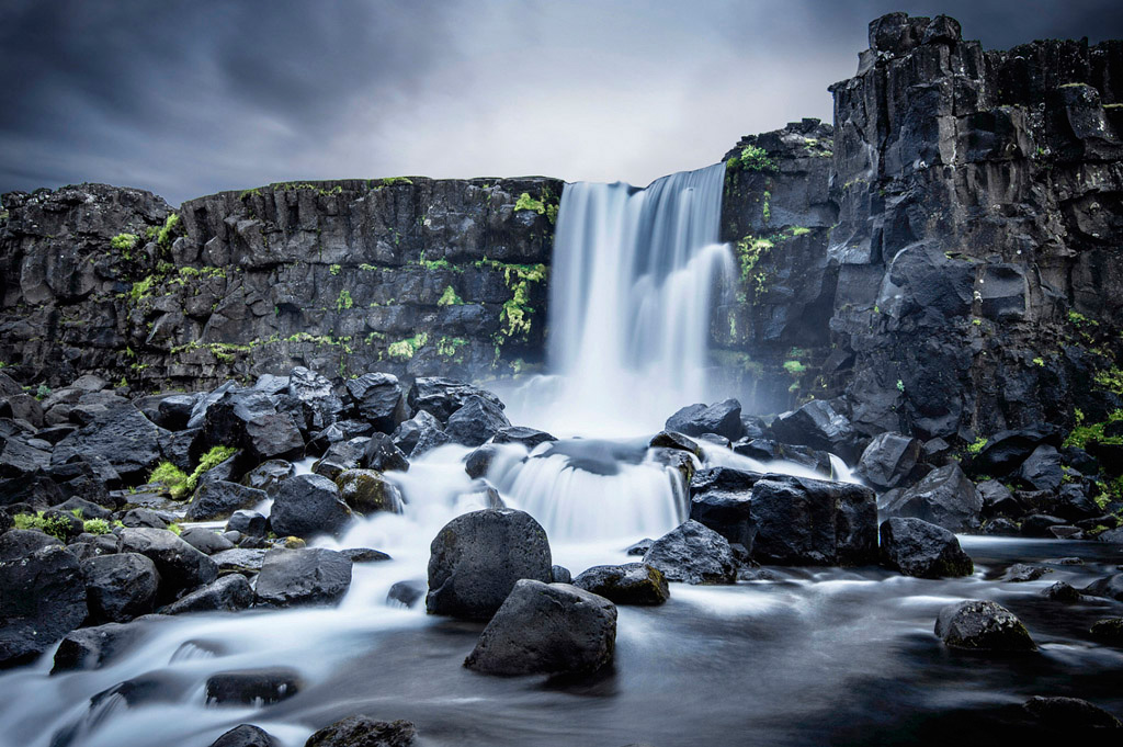 Photos Islande, chute d'eau Thingvellir