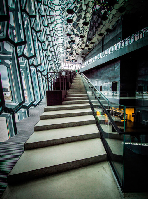 Photos Islande, Harpa salle de concert à Reykjavik, vue intérieure