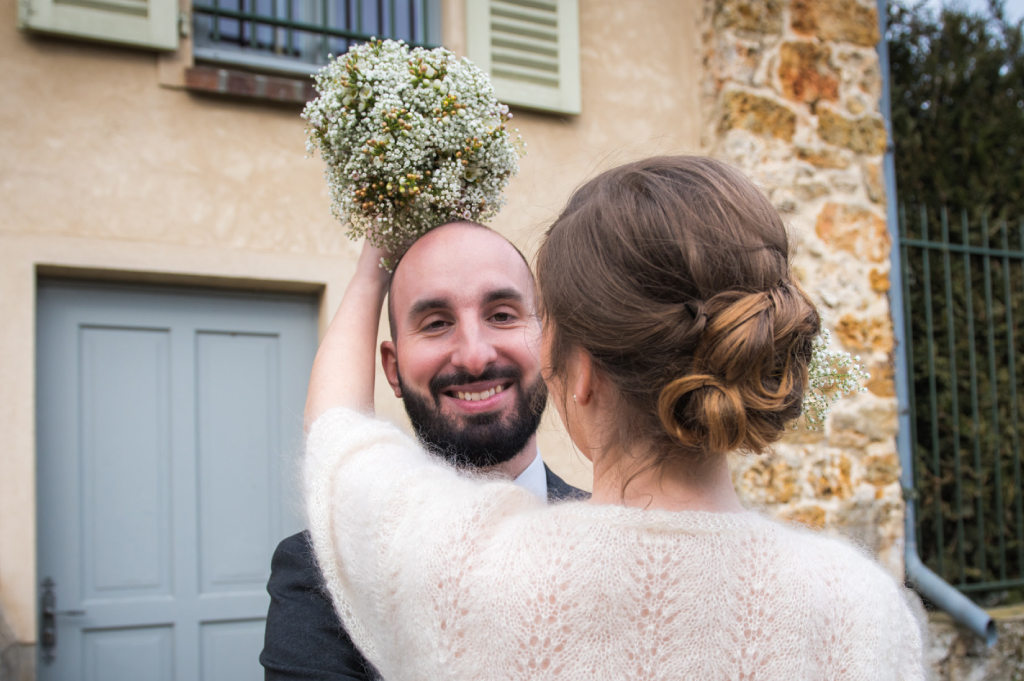 Mariage Catherine & Adrien, mariage d'hiver, Mesnil saint Denis, puis le domaine la Catrache à Hermeray