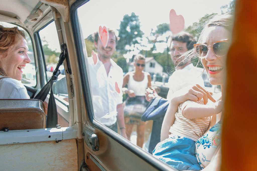 Mariage Ombeline et Albin, photo extérieure Capbreton dans le van