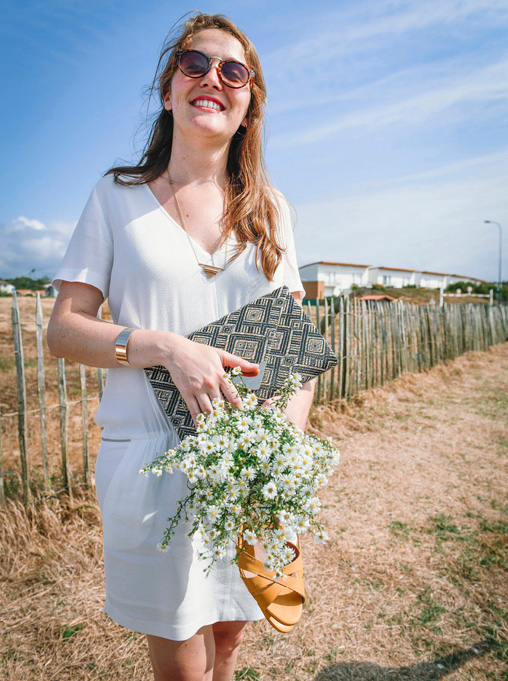 Mariage Ombeline et Albin, photo extérieure Ombeline Capbreton non loin de la plage